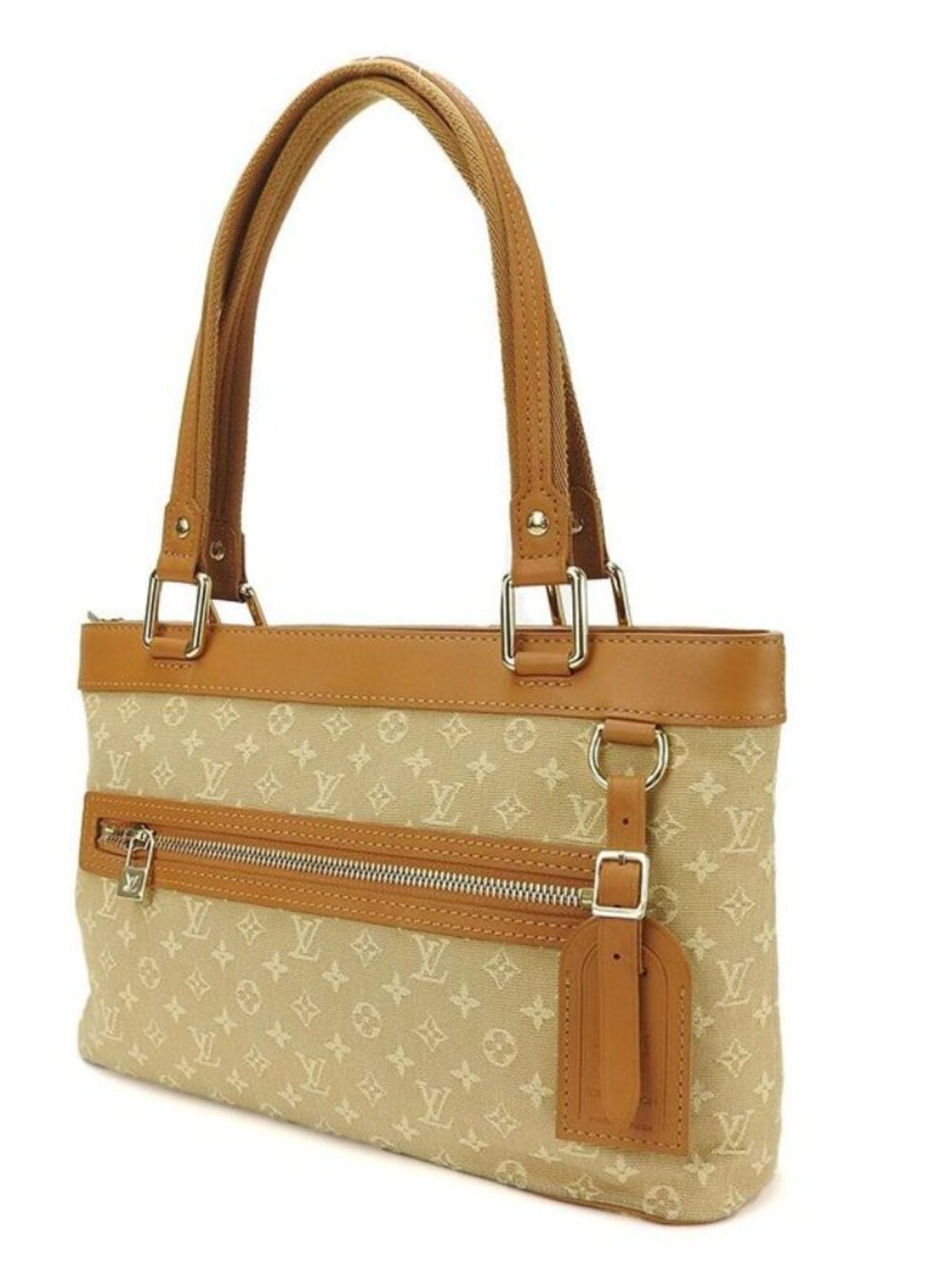 Louis Vuitton Tote Bag Lucille Monogram Mini Beigecanvasscuff Leather